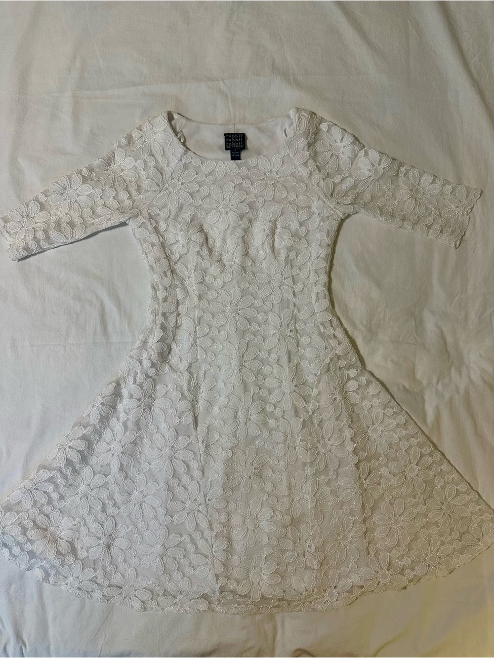Rabbit Rabbit Rabbit White Lace Overlay Dress - Picture 2 of 10